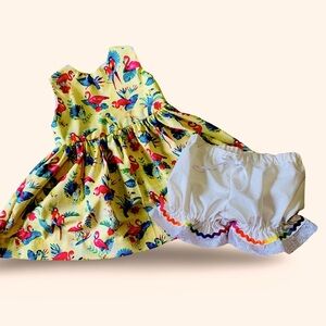Miss Smarty Pants Tropical Dress Set Size 12 mos
